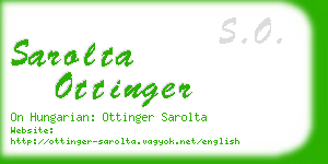 sarolta ottinger business card